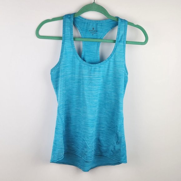 Athleta Tops - Athleta Blue Lightweight Mesh Athletic Racerback Tank Top sz S